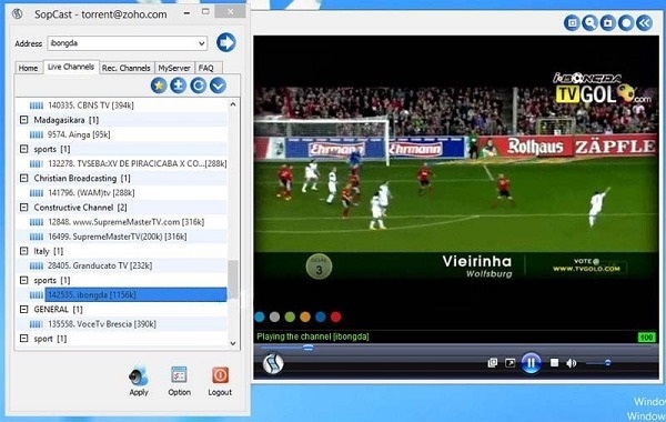 Hướng dẫn về cách sử dụng Sopcast để xem bóng đá trực tuyến